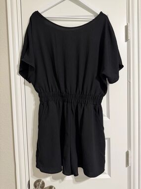 Cherish Black Short Sleeve Romper